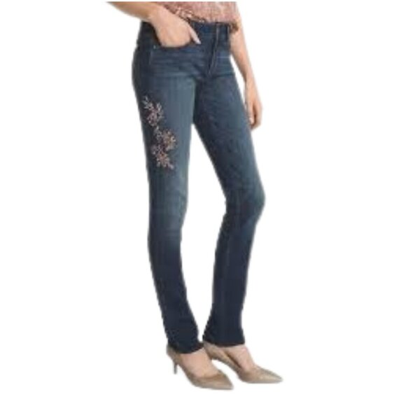WHBM Sequin Lace Jeans The Slim Size 12S NWT - Picture 3 of 16